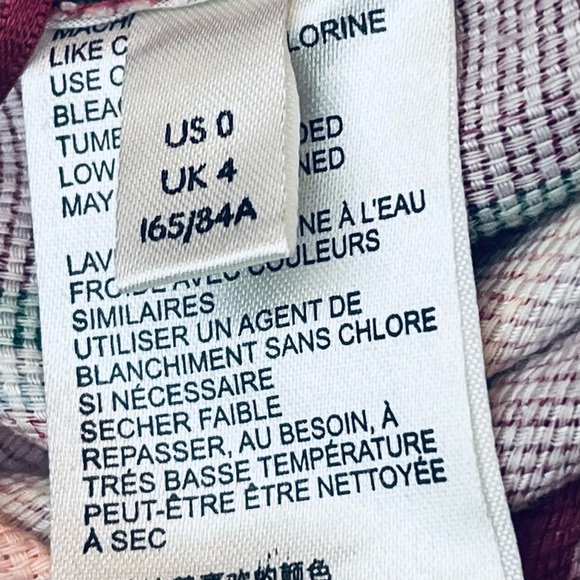 NWT Free People La Paz Slim Festival Striped Crop Pants Size 0 - Picture 7 of 9